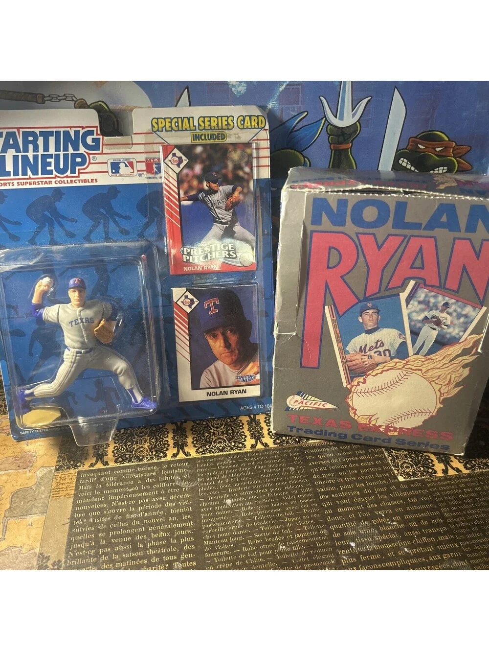 1991 pacific nolan ryan texas express set And 93 Starting Lineup Figure
